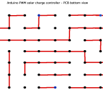 Arduino PWM solar charge controller PCB bottom view