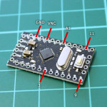 Arduino PWM solar charge controller Pro Mini used pins